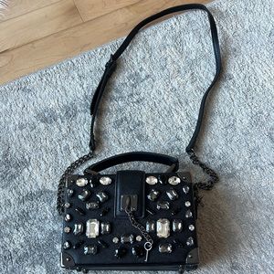 Black rhinestones bag